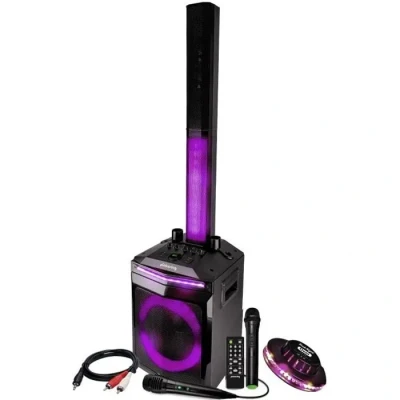 Image de Enceinte de soirée Sono DJ Karaoké 400W Pickering Solo Array LED AUX/USB/BT/TWS/PC +2 Micros + Jeu lumière Ovni