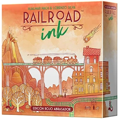 Image de Asmodee Railroad Ink  Édition Rouge abrasador hgrri02es Version Espagnole