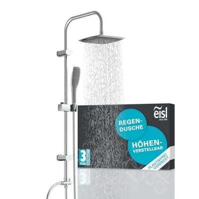 Image de EISL EASY FRESH DX12006 colonne de douche, douche sans robinetterie 2 en 1 avec grande pluie et robinetterie, chrome