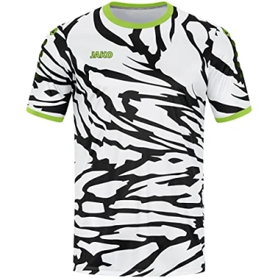 Image de JAKO Justaucorps Animal (Manches Courtes), Mixte Enfant, Blanc/Noir/Vert Néon, 164
