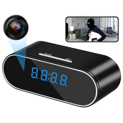 Image de Camera Espion 1080P Mini Cam Surveillance WiFi Interieur Caméra de sans Fil Micro a Distance Discrete Enregistreur Spy Vision Nocturne Invisible Detecteur Mouvement