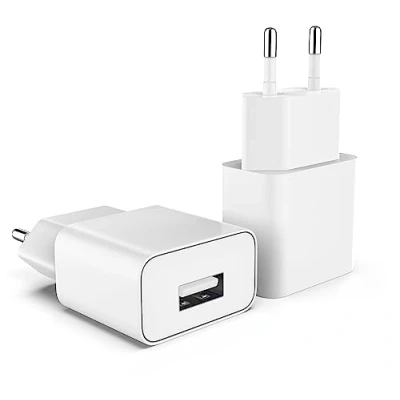 Image de MyGadget 2X Chargeur Secteur Adaptateur USB Universel Mural (5V 1A) Compatible avec Apple iPhone 12 Pro Max 11 XS X Samsung Galaxy S20 FE Plus Ultra Blanc