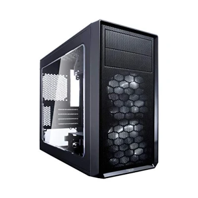 Image de Fractal Design Focus Mini G Tower Computer Case mATX High Airflow 2X Silent LL Series 120mm White LED Fans Included USB 3.0 Window Side Panel Black