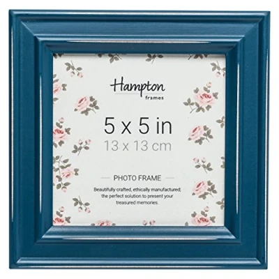 Image de Hampton Frames Paloma PAL301955T Cadre photo carré en verre Bleu sarcelle 13 x cm