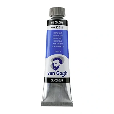 Image de Van Gogh Peinture à l&#039;huile Bleu cobalt Taille unique