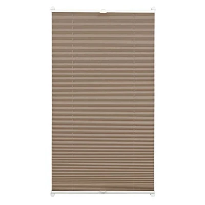 Image de GARDINIA Store Plissé à Clipser, Opaque, Kit de Montage Inclus, 2 Rails EASYFIX, Taupe, 65 x 130 cm (BxH)