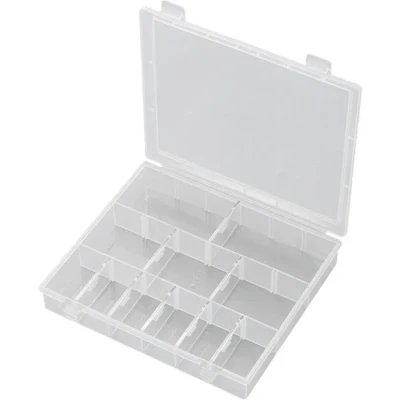 Image de Boîte de rangement séparations variables TRU COMPONENTS SG18 011 1566602 (L x l h) 170 140 25 mm Nombre compartiments: 18
