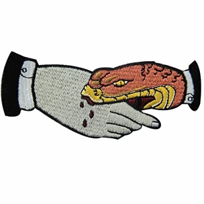 Image de Patch brodé en forme de Ne fais confiance a personne, à coudre ou coller avec fer repasser