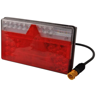 Image de Feu arrière LED Aspöck Multiled II , gauche, câble 0,5m, baïonnette 5 x 1mm² 5p jaune