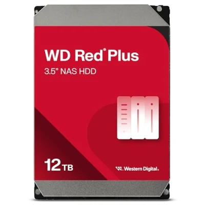 Image de WD Red Plus 12 To Disque dur Interne 3.5&quot; dédié NAS, 7200 RPM Class, SATA 6 GB/s, CMR, 256MB Cache, Garantie 3 ans
