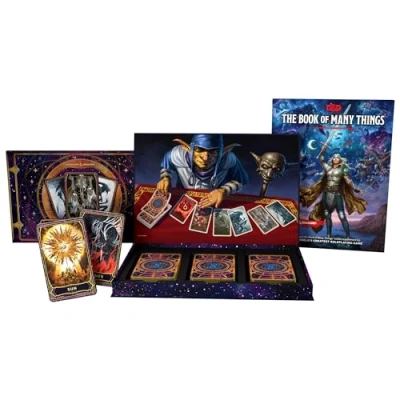 Image de The Deck of Many Things inclut Book (livre d&#039;extension D&amp;D), le de 66 cartes et un guide référence des (Version anglaise)