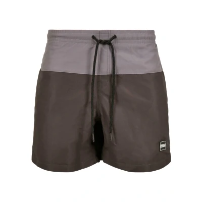 Image de Urban Classics Block Short de bain, Homme, Taille: XXL, Blackbird asphalt