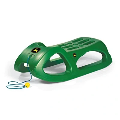 Image de Rolly Toys 200160 rollySnow Cruiser John Deere (pour enfants à partir de 3 ans, rails en acier, avec cordon traction, construction stable)