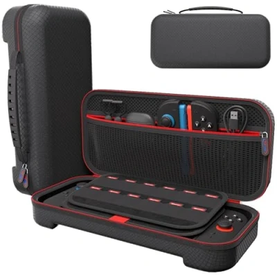 Image de DigiCharge Étui de transport pour Nintendo Switch 2 et accessoires Housse rigide portable (2025) Noir