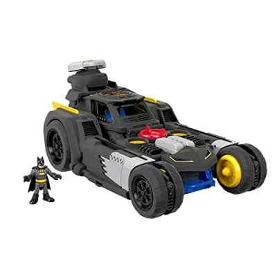 Image de Fisher Price Imaginext DC Super Friends Batmobile Transformable Télécommandée, Jouet pour Enfant de 3 à 8 Ans, GMH33