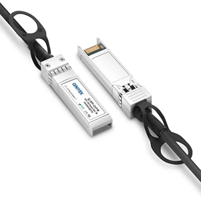 Image de QINIYEK Câble 10G SFP+ DAC Twinax, Passif en Cuivre à Connexion Directe (DAC), Compatible avec Cisco SFP H10GB CU 1M, Ubiquiti UniFi, Supermicro, Netgear, Mikrotik, 1 mètre (3,3 pieds)