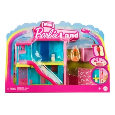 Image de Barbie Coffrets Maison de poupée Mini BarbieLand, comprenant la Rêve en petit format, une surprise 3,8 cm, du mobilier, des accessoires, 4 ans +, HYF46
