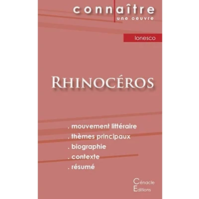 Image de Fiche de lecture Rhinocéros Eugène Ionesco (Analyse littéraire référence et résumé complet) Livre d’occasion Correct