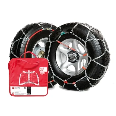 Image de SNOVIT 4x4 NEO Taille 480 Chaîne à neige métallique 13 mm SUV et Certification ÖNORM EN16662 1 Set 2 pièces