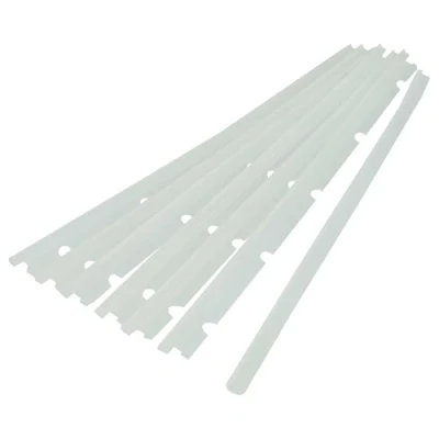 Image de vhbw 6x Languettes en caoutchouc compatible avec Neato XV 11, 12, 14 aspirateur robot Lot de lamelles rechange incl. racleur, blanc