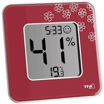 Image de TFA Dostmann Thermomètre hygromètre numérique, température intérieure, humidité, Zones de Confort, pour Un Climat intérieur sain, (l) 105 x 14 (41) (H) mm