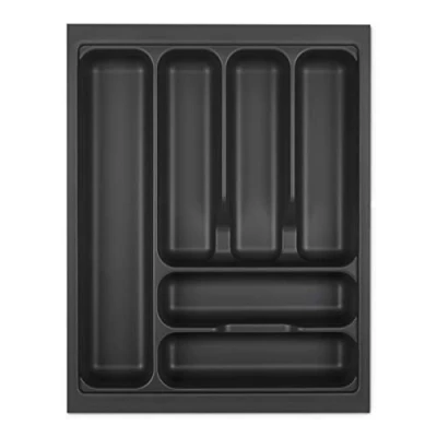 Image de Orga Box I Range couverts 369 x 473 gris lave avec structure perlée pour Tandembox Antaro/Intivo et ModernBox dans une armoire de 45 cm