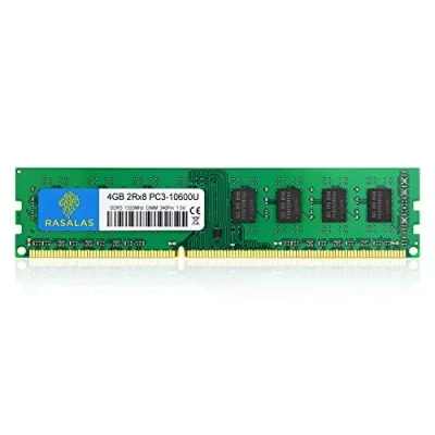 Image de Rasalas 4GB DDR3 PC3 10600 1333 RAM 2Rx8 Udimm 1.5V CL9 240 pin Memory Module Upgrade for Desktop Computer