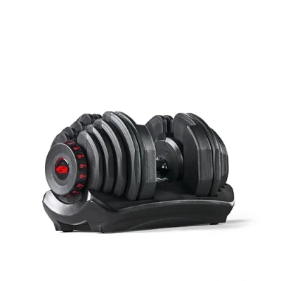 Image de Bowflex haltère compact à charge variable SelectTech 1090i (prix pour 1 simple réglable de 4,5 40,8 kg) Noir/Gris/Rouge