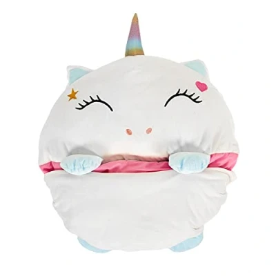 Image de THE REPLICANT Sac de Couchage Licorne avec Oreiller Intégré/Dimensions : 130 x 50 cm