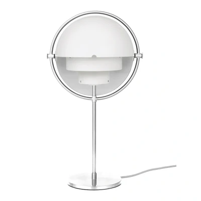 Image de GUBI Lampe à poser Multi Lite, hauteur 50 cm, chrome/blanc