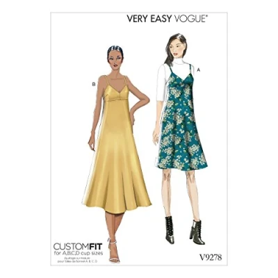 Image de Vogue Patterns Robe en tissu multicolore pour femme 15 x 0,5 22 cm