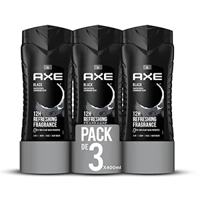Image de AXE Gel douche noir, lot de 3 (3 x 0,4 l)