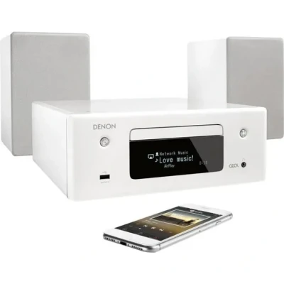 Image de Système audio stéréo Denon CEOL N 10 Bluetooth, CD, WiFi, USB, FM Blanc
