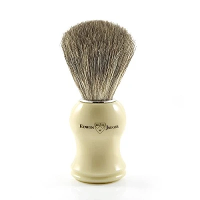 Image de Edwin Jagger Pure Badger blaireau en poils de Imitation ivoire