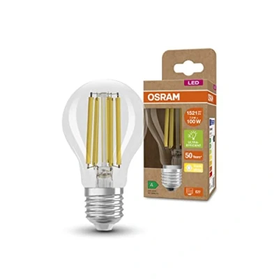 Image de OSRAM LED ampoule à économie d&#039;énergie, filament, E27, blanc chaud (3000K), 7.2 watts, remplace une de 100W, très efficace et pack 6