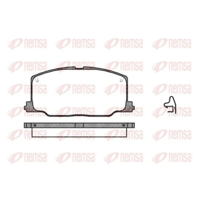 Image de REMSA 0268.04 Jeu de plaquettes frein Essieu avant contact signal d&#039;usure inclus avec accessoires, ressort TOYOTA: Celica VI Coupe