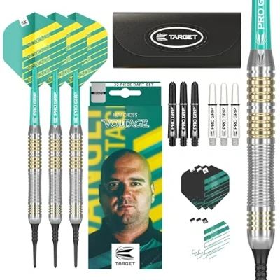 Image de Target Darts Rob Cross 18G Set de fléchettes à Pointe Souple en Laiton