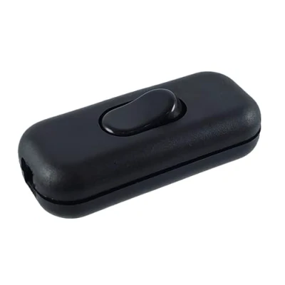 Image de interrupteur intermédiaire noir, 3 broches (2) Boîtier et contacts avec vis, 6 A, 250 V , bascule ON/OFF Convient pour LED
