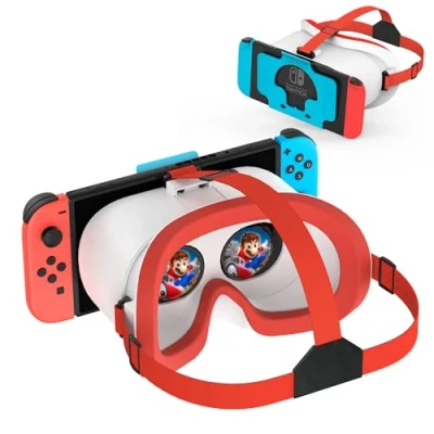 Image de DEVASO Lunettes de réalité virtuelle pour Nintendo Switch/Switch OLED avec lentilles HD réglables, casque 3D VR (réalité virtuelle) jeu Switch Labo Choses cool adolescents et