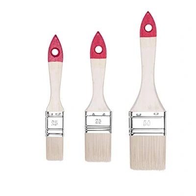 Image de M7 Set de pinceaux Plats 3 pièces, Largeur 1 Pouce, 1.5 2 Ensemble à Peindre avec Manche Bois, 3PCS, série *30*, A0280 030100