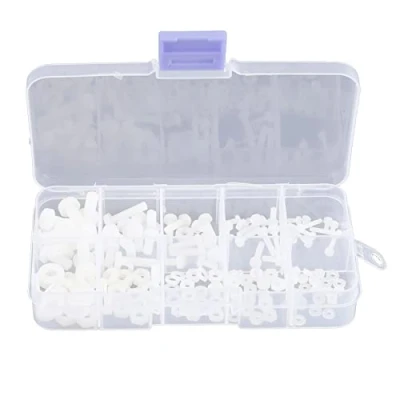 Image de 150 Pièces M2 M2.5 M3 M4 M5 Polyamide Vis Boulons Écrous Rondelles Assortiment Kit, Multi taille au Choix, Accessoire Matériel