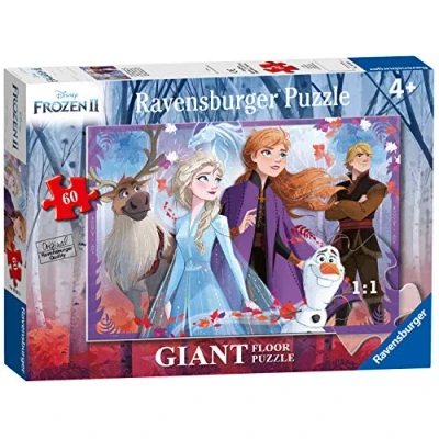 Image de Ravensburger Disney Frozen Reine des Neiges 2 Puzzle géant de 60 pièces pour Enfants à partir 4 Ans, 3031, Multicolore, 69,9 x 49,7 0,2 cm