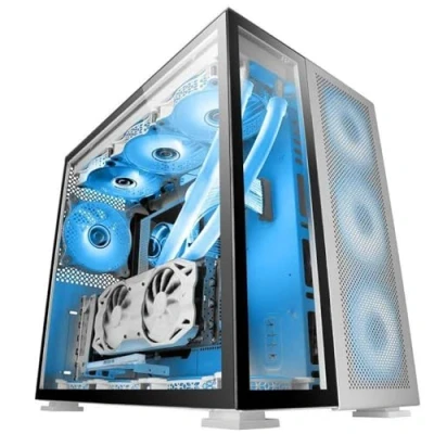 Image de Mars Gaming MC NOVA, Custom XXL E ATX Tour, Aluminium Aérospatial, Verre Trempé Double Fenêtre, Cadre Chambre, USB C