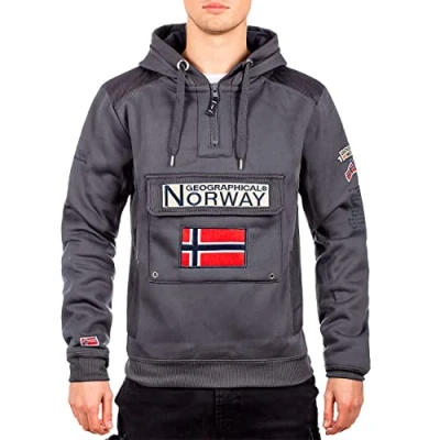 Image de Geographical Norway Hommes Sweat Gris Foncé XL