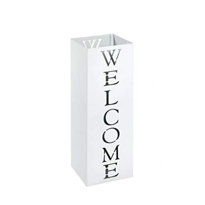 Image de HAKU Möbel Porte Parapluie, Métal, Blanc, L 16 X P H 48 cm