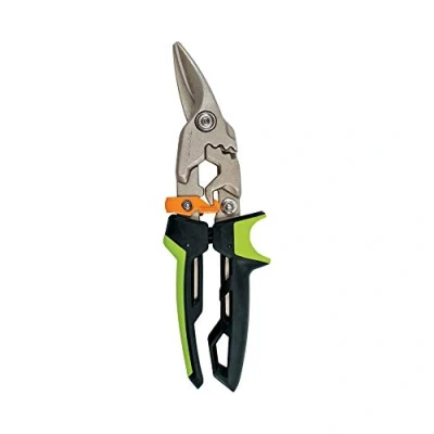 Image de Fiskars Cisaille Aviateur, Coupe à droite, Jusqu&#039;à 40% de puissance en plus, Longueur 24,7 cm, Acier/plastique traité thermiquement, Noir/Vert/Orange, PowerGear, 1027208