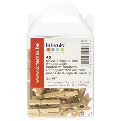 Image de Artemio 11006119 Mini pinces à linge en Bois Objet