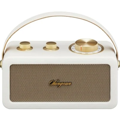 Image de Sangean RA 101 Radio sans Fil FM Bluetooth, AUX Rechargeable Ivoire, Or