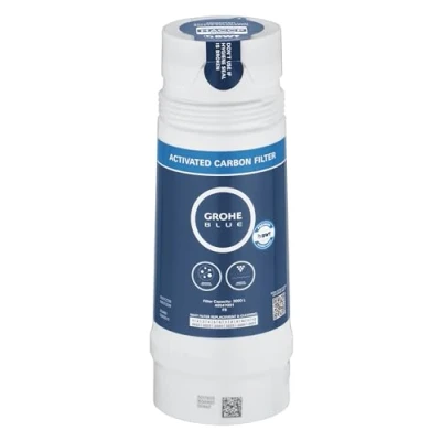 Image de GROHE Blue Filtre Charbon Actif, 3000L, Réduit les substances nuisibles au goût et à l&#039;odeur de l&#039;eau, remplacement pour robinets Blue, Pure Professionnel, 40547001