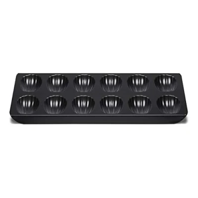 Image de patisse 02848 Moule à 12 Madeleines Antiadhésif Classique Noir 40 x 19 cm